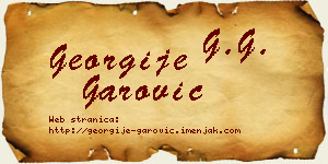 Georgije Garović vizit kartica